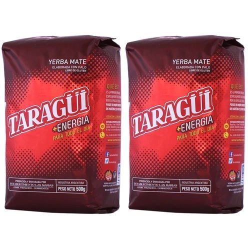 Conjuto de Erva Mate 2x TARAGUI Energia 500g 0,5kg