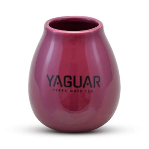 Calabaza de cerâmica com logótipo Yaguar (roxo) 350ml