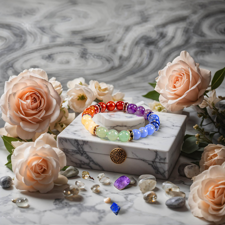 Pulseira "Sete Chakras" – pedras