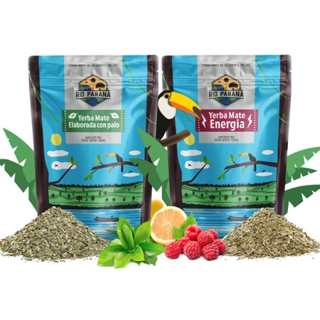 Conjuto de Erva Mate Rio Parana Elaborada Energia 1kg