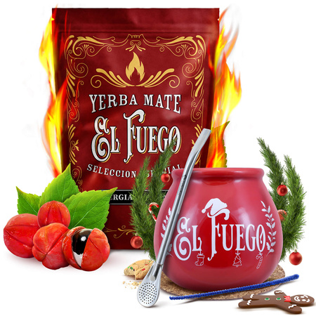 Conjunto de inverno de Erva Mate inicial El Fuego Energia 500g + acessórios