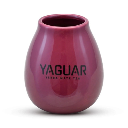 Calabaza de cerâmica com logótipo Yaguar (roxo) 350ml