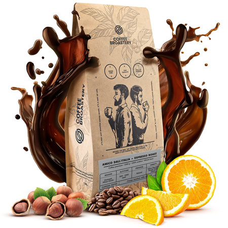 Coffee Broastery - Café em grão inteiro Amico dall'Italia Espresso Roast 1kg