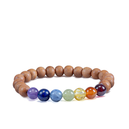 Pulseira "Sete Chakras" – pedras e kadam