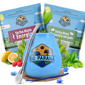 Conjuto de Erva Mate Rio Parana 2x50g Calabaza + Bombilla