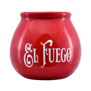 Calabaza de cerâmica com o logótipo El Fuego (vermelho) 300ml