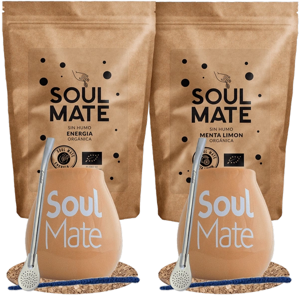 Set Yerba Soul Mate Bombilla Mate Cup for two