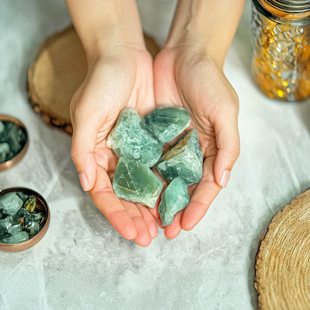 Conjunto para Chacra Cardíaco (Anahata): chá de chakra + pedra mágica