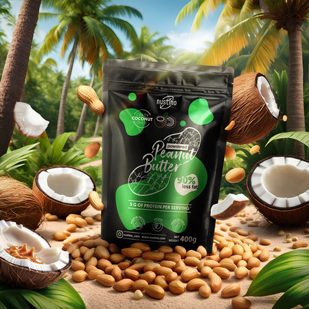 Nustino - Manteiga de Amendoim em Pó - Coconut 400g