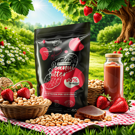 Nustino - Manteiga de Amendoim em Pó - Strawberry 400g