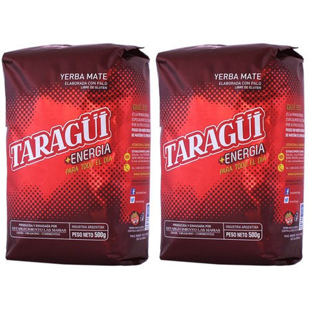 Conjuto de Erva Mate 2x TARAGUI Energia 500g 0,5kg