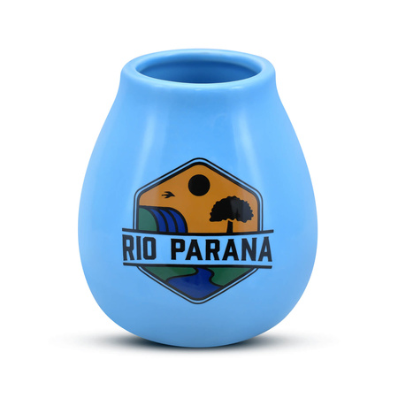 Calabaza de cerâmica com o logótipo Rio Parana (azul) 330 ml