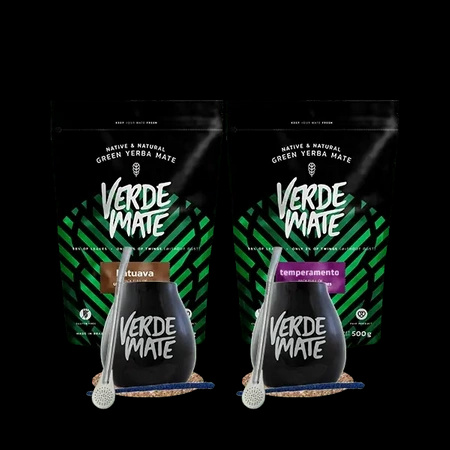 2 x Yerba mate Verde Katuava Temperamento + 2 x Accessories SET