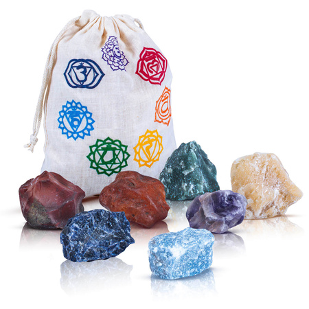 Conjunto de 7 pedras chakra – pedras brutas