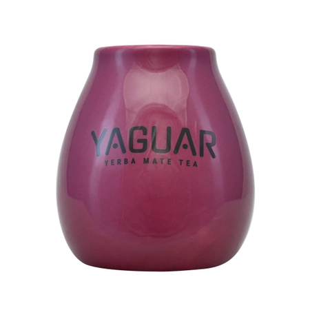 Calabaza de cerâmica com logótipo Yaguar (roxo) 350ml