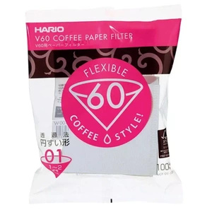 Filtros de papel para o gotejador Hario V60-01 (100 peças)