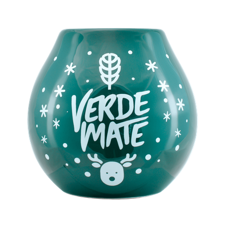 Calabaza de cerâmica com o logótipo da Verde Mate - Winter Time 350ml