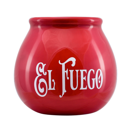 Calabaza de cerâmica com o logótipo El Fuego (vermelho) 300ml